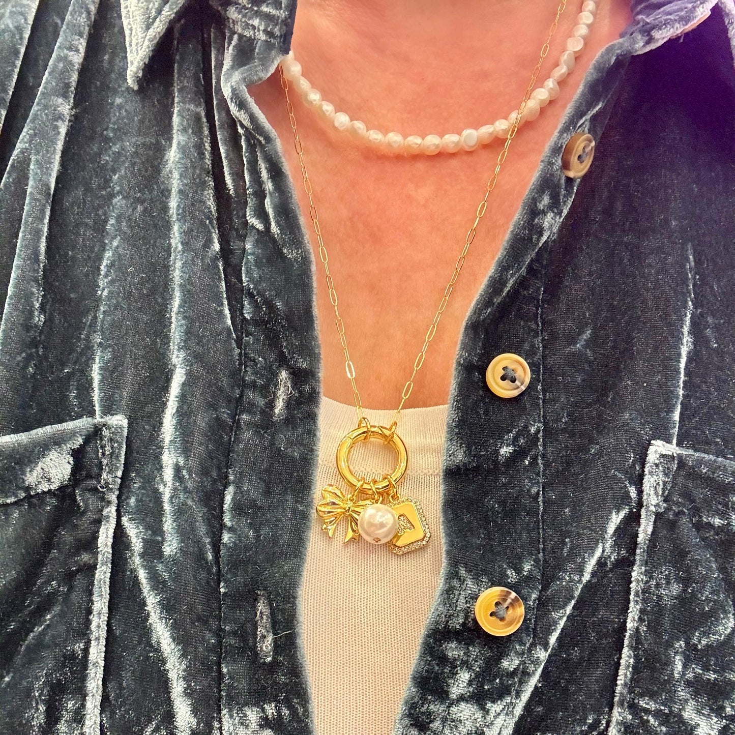 Goddess Charm Bar Skinny Mr. Big Chain