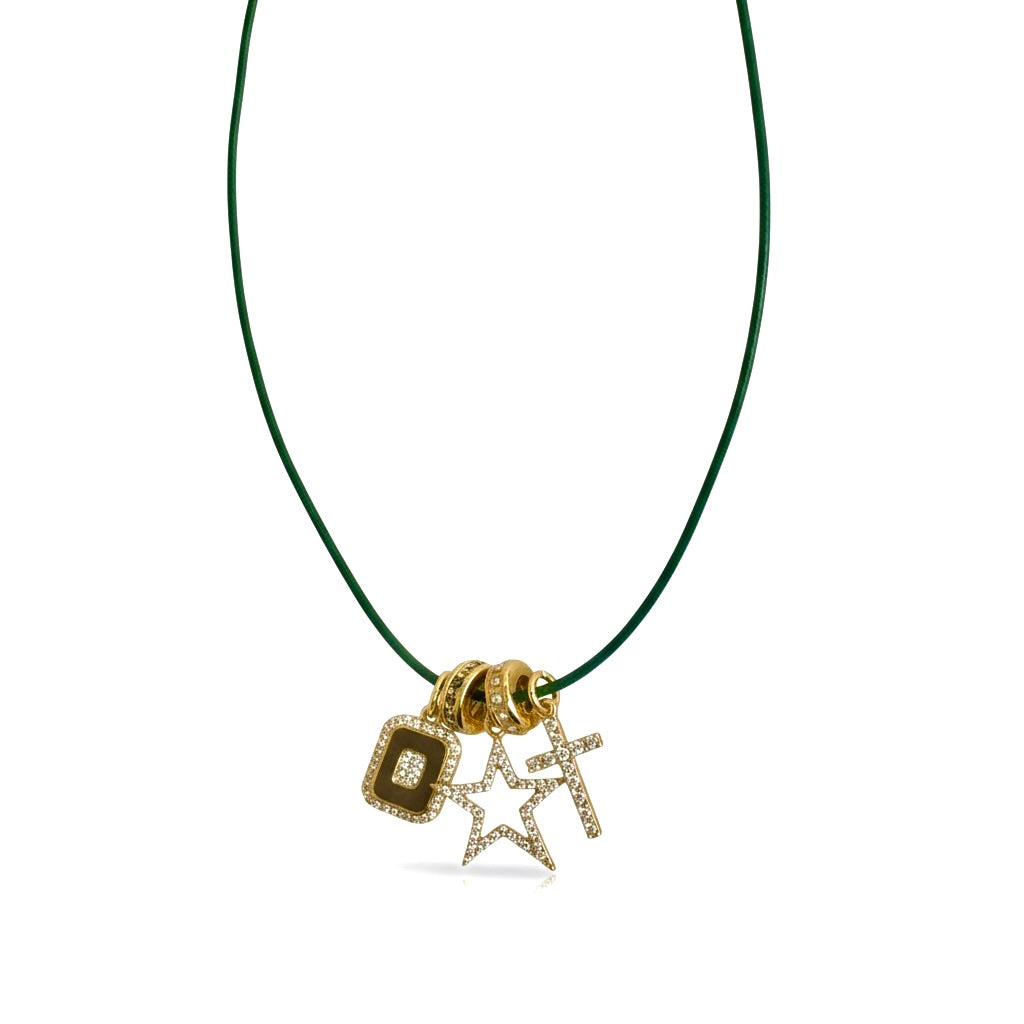 Emerald Green Leather Necklace