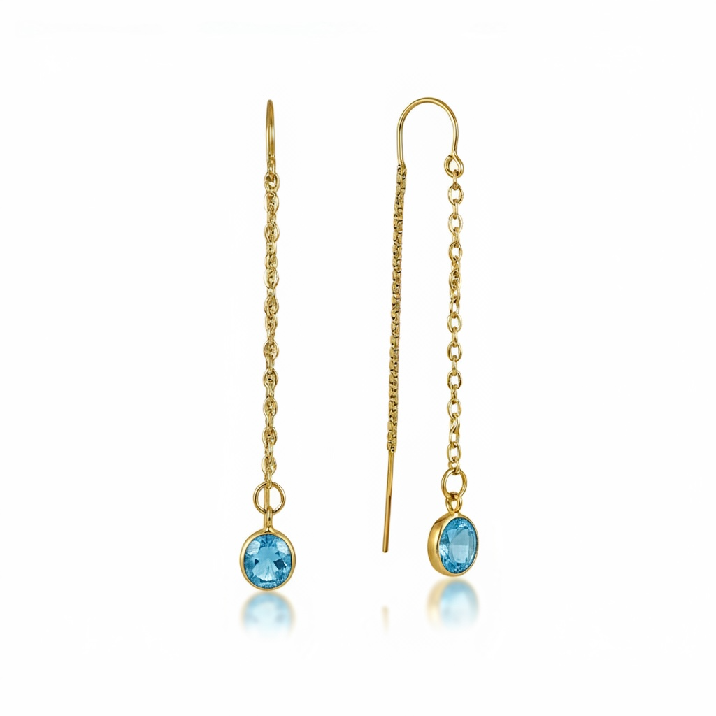 Gemstone Threader Earrings