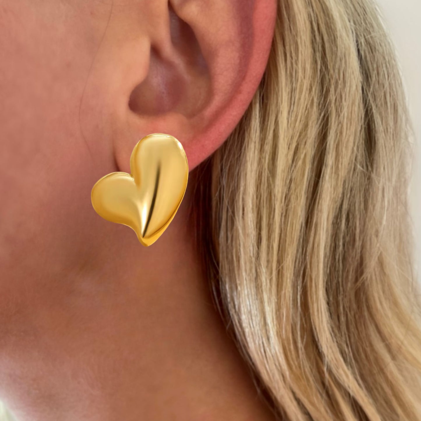 Bubble Heart Studs