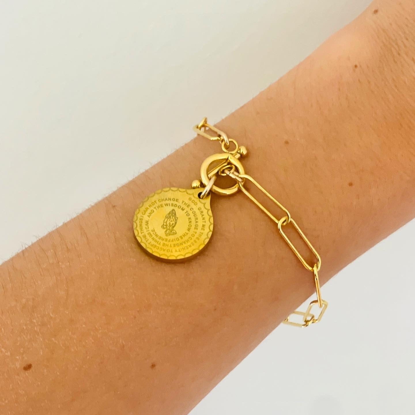 Lord's Prayer Medallion Bracelet