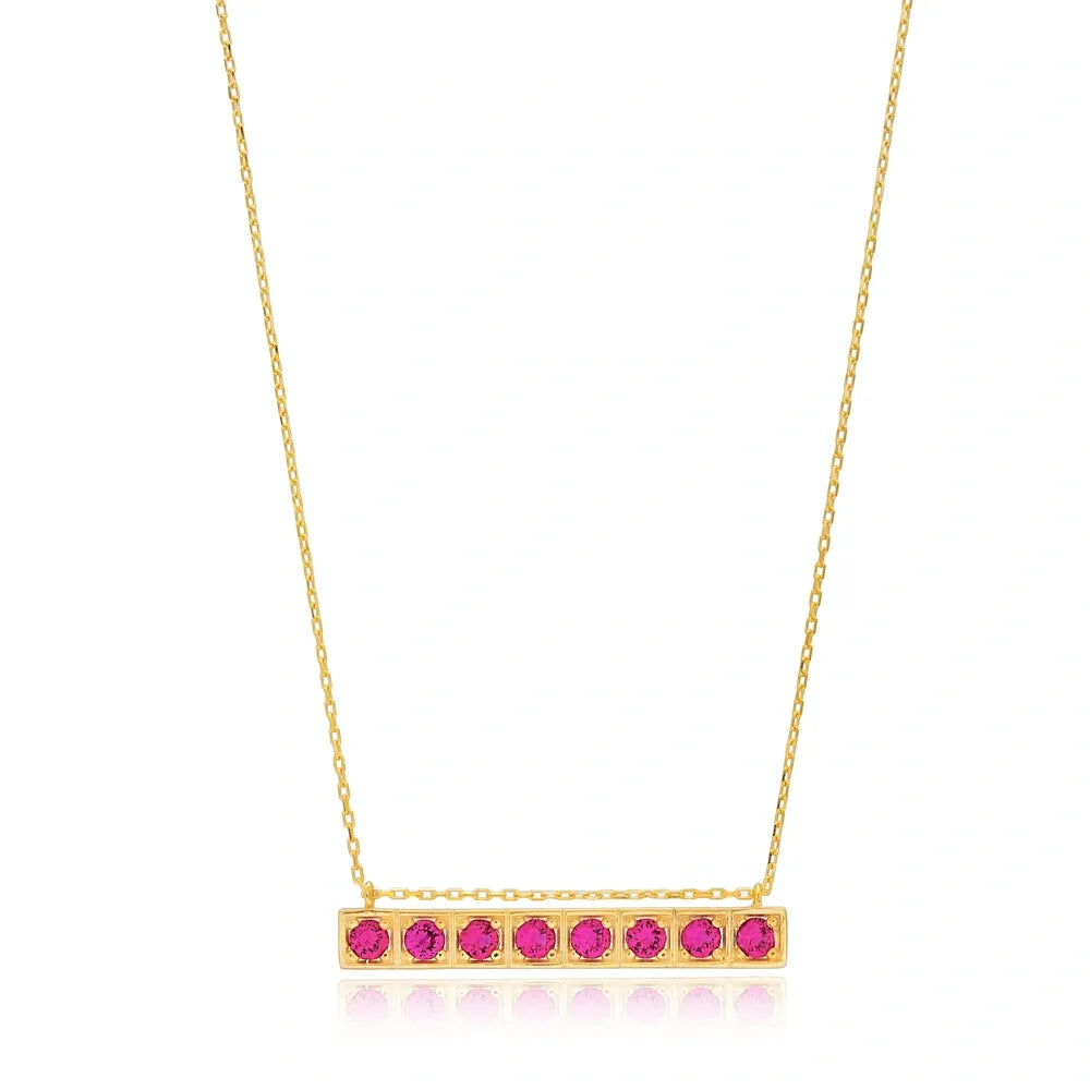 Ruby Bar Necklace