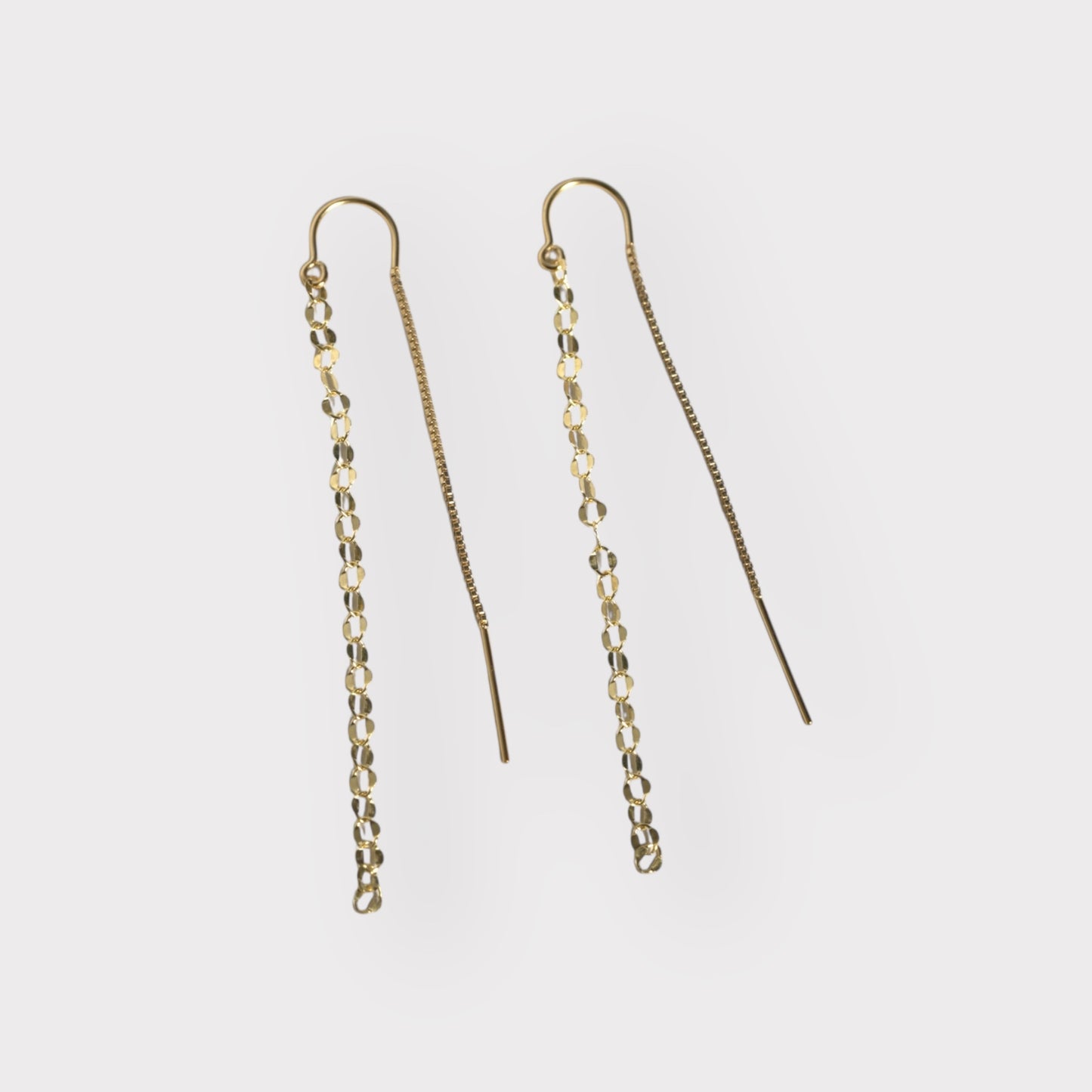 Shimmer Chain Threader Earrings