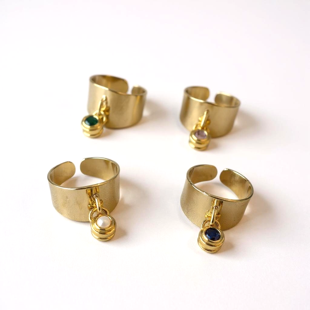 Birthstone Charm Ring