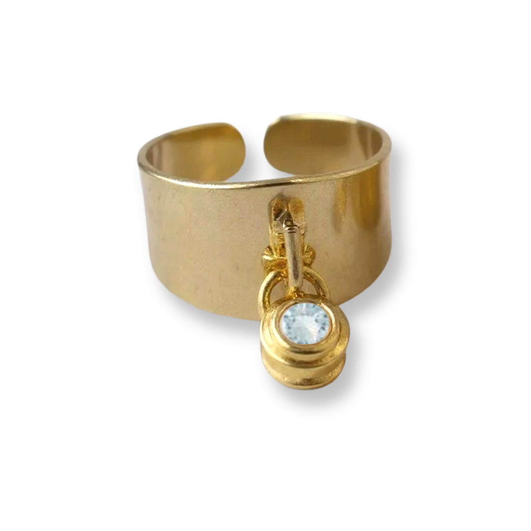 Birthstone Charm Ring