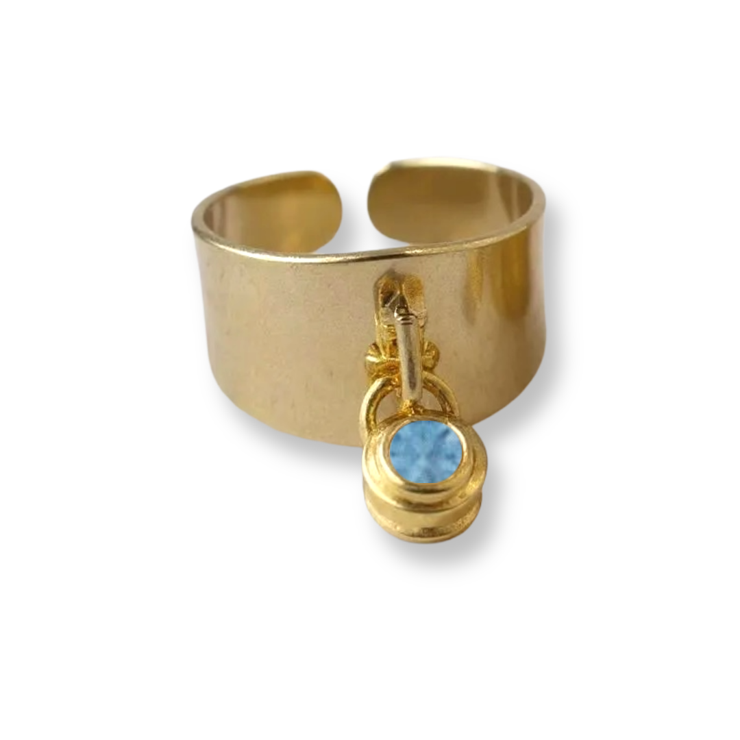 Birthstone Charm Ring