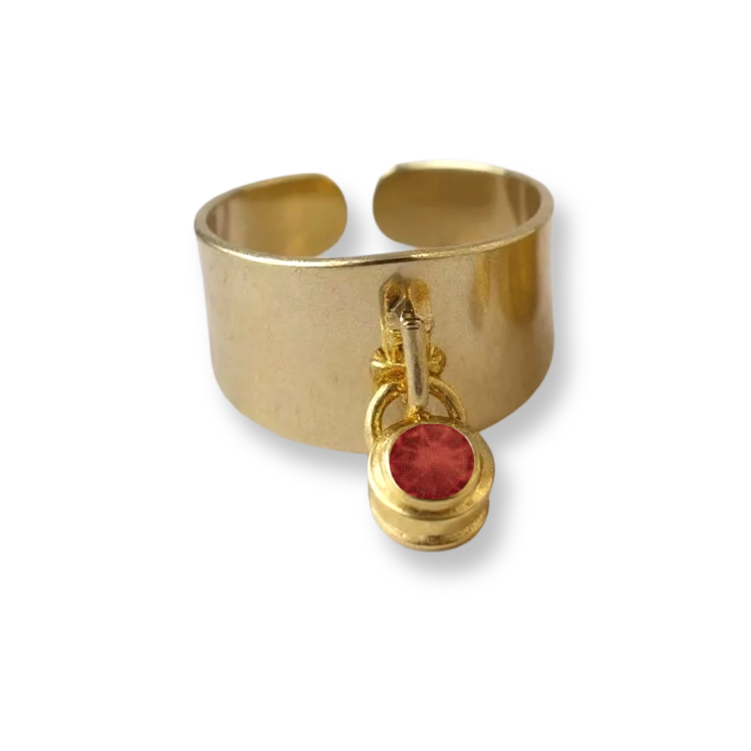 Birthstone Charm Ring