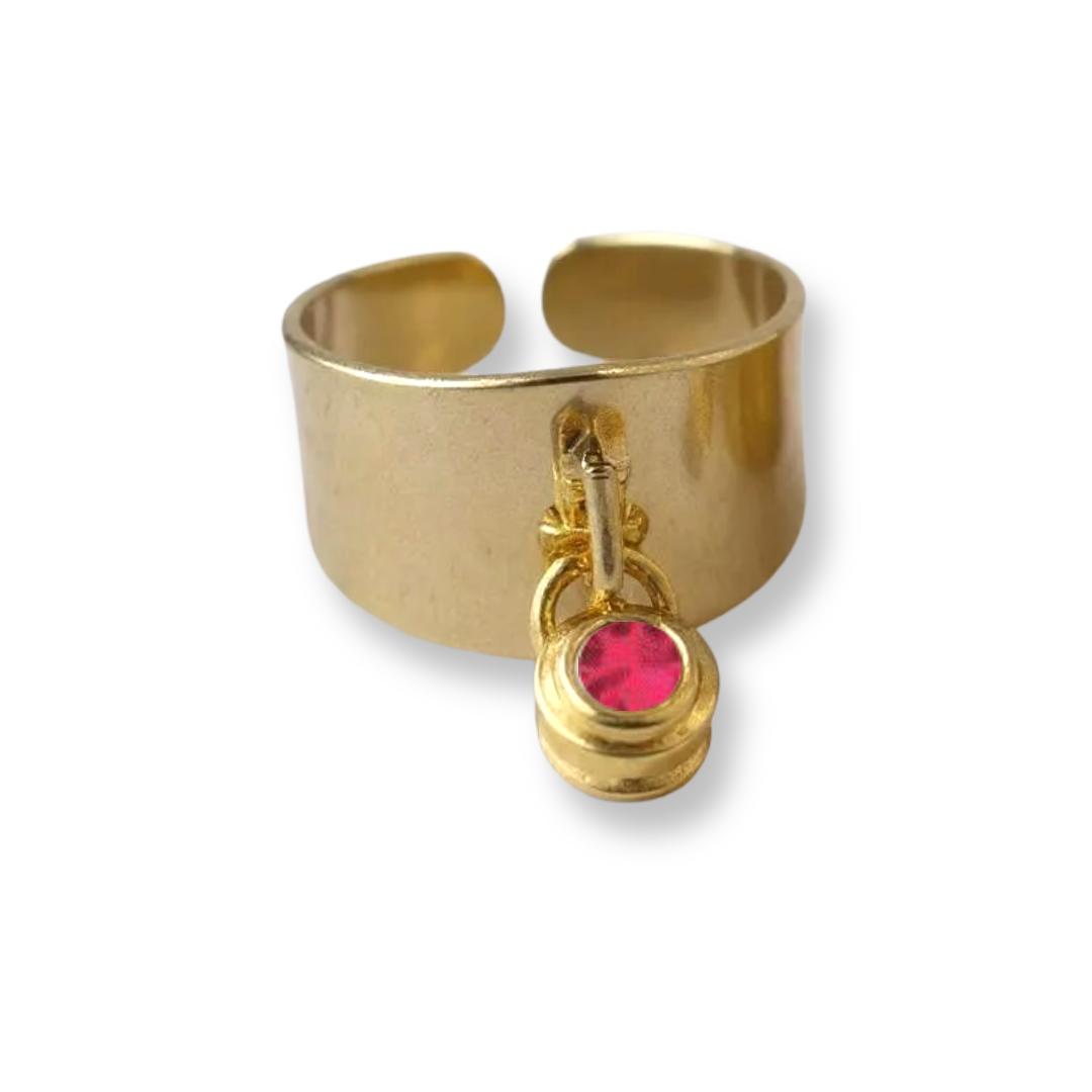 Birthstone Charm Ring