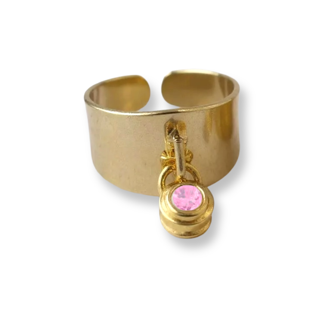 Birthstone Charm Ring