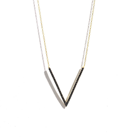 Black Diamond V Necklace