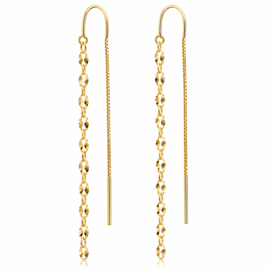 Shimmer Chain Threader Earrings