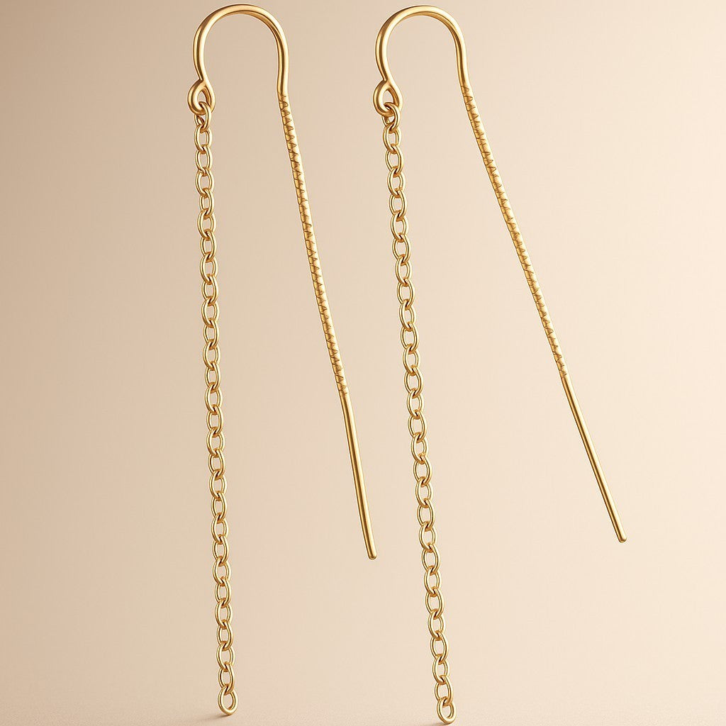 Cable Chain Threader Earrings – Allison Avery