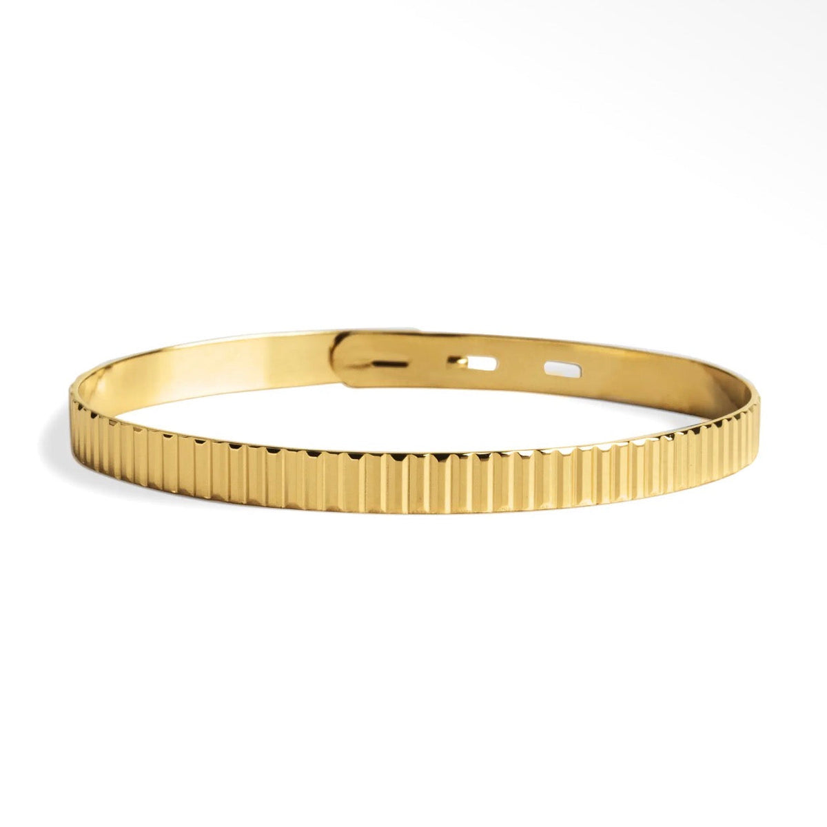 Fluted Ribbon Cuff Bracelet