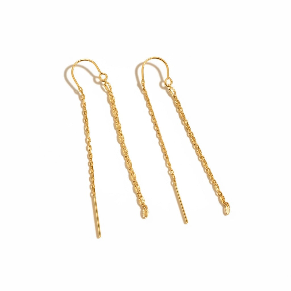 Shimmer Chain Threader Earrings