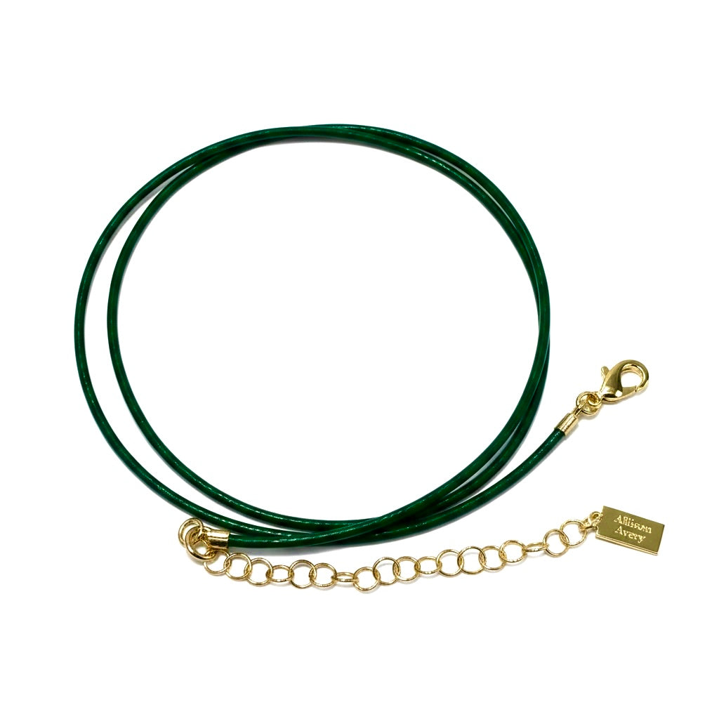 Emerald Green Leather Necklace