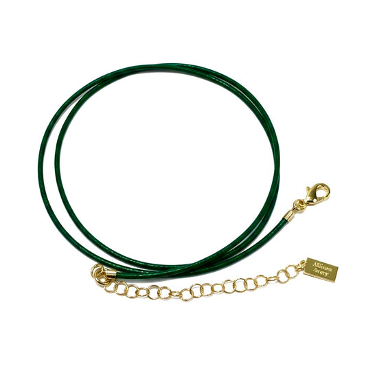 Emerald Green Leather Necklace