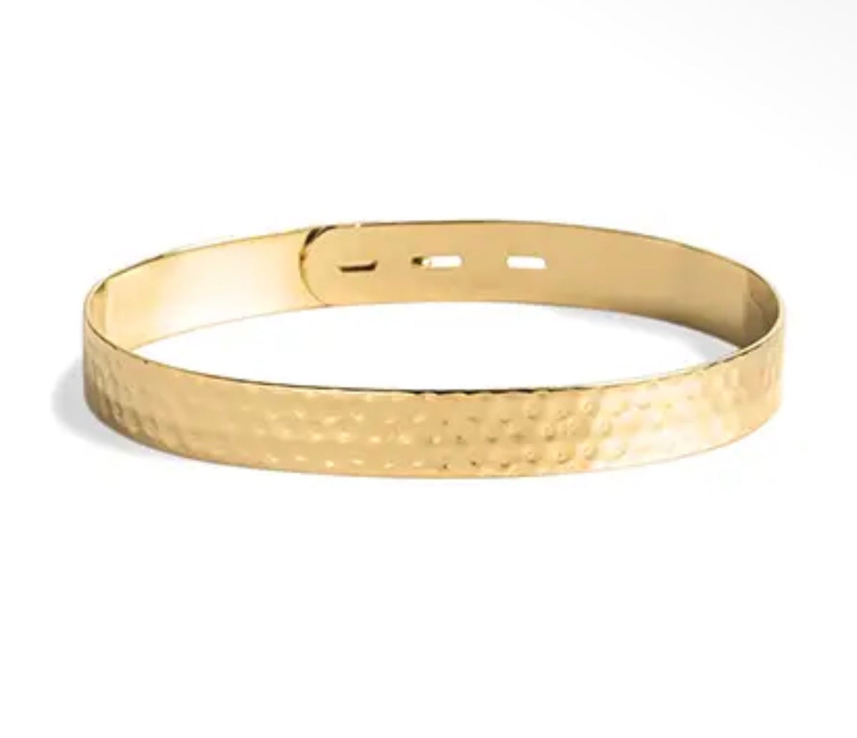 Hammered Ribbon Cuff Bracelet