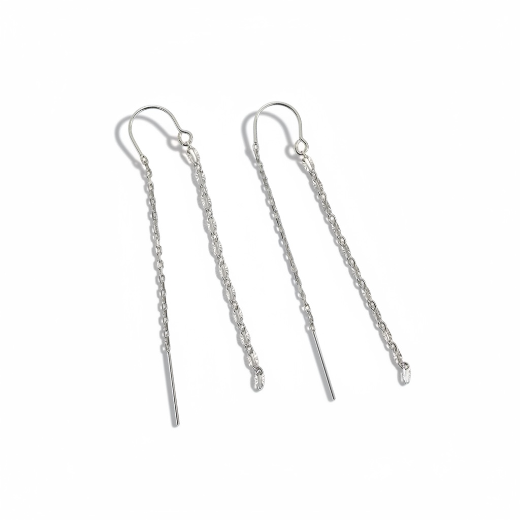 Shimmer Chain Threader Earrings