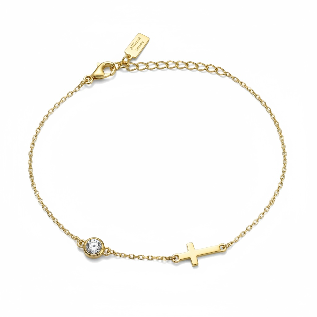 Diamond Cross Bracelet