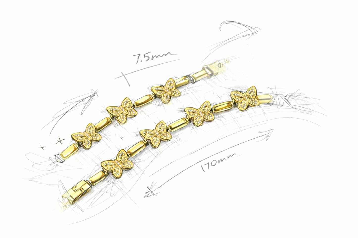 Butterfly Tennis Bracelet