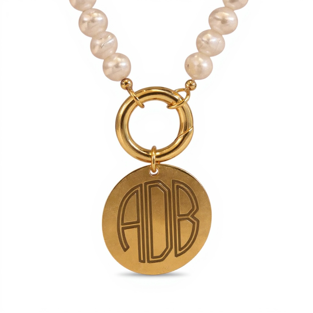 Freshwater Pearl Monogram Chain