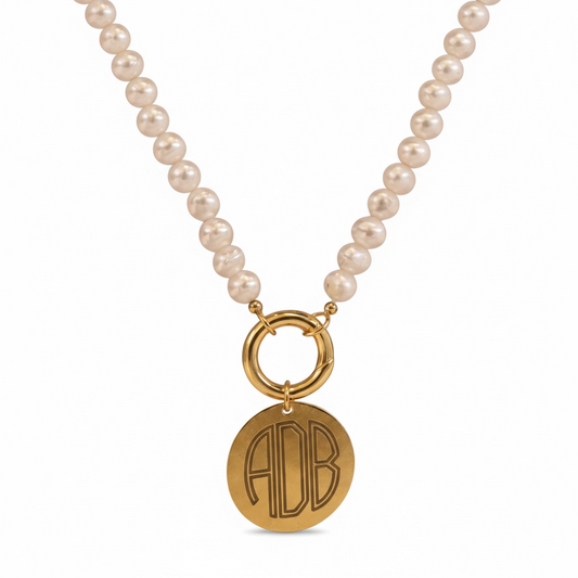 Freshwater Pearl Monogram Chain
