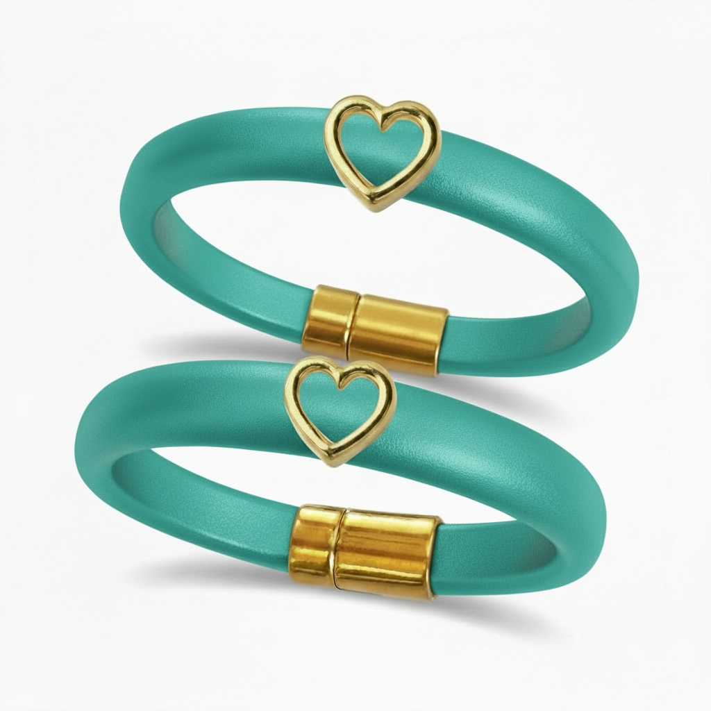 Leather Heart Bracelet