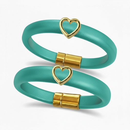 Leather Heart Bracelet