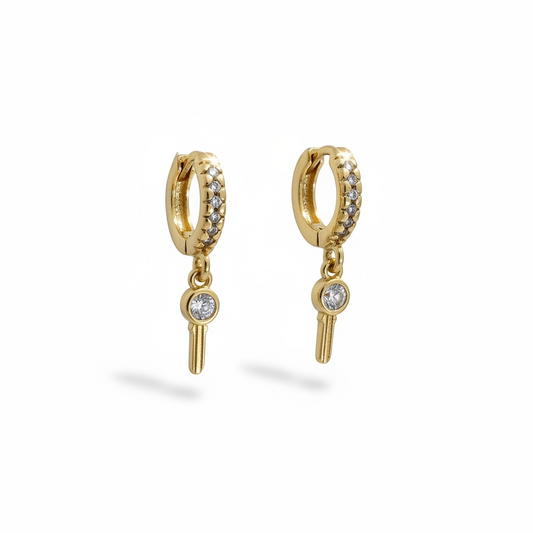 Tiny Key Earrings
