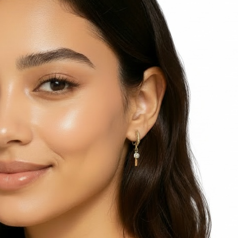Tiny Key Earrings