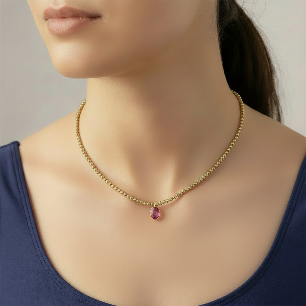 Beaded Gemstone Chain
