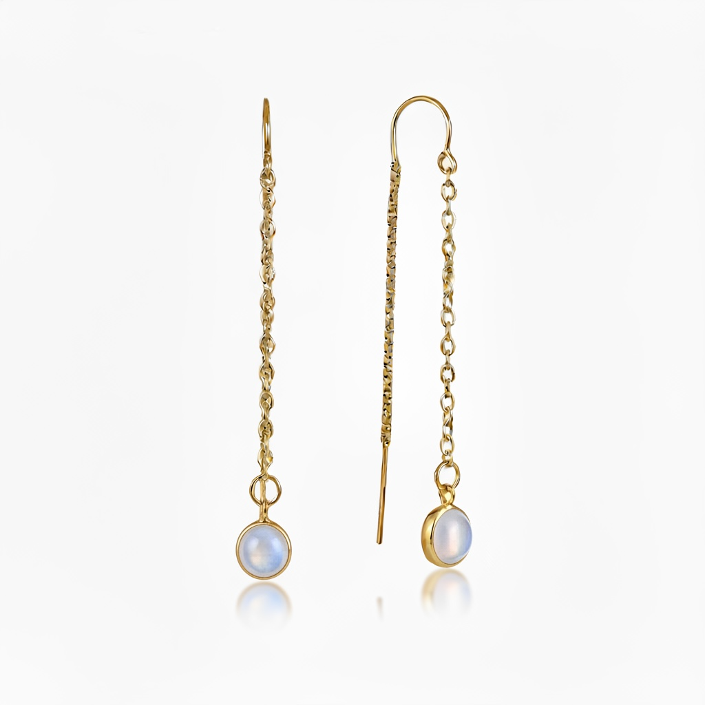 Gemstone Threader Earrings