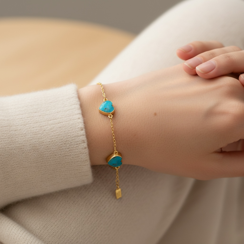 Turquoise Heart Bracelet