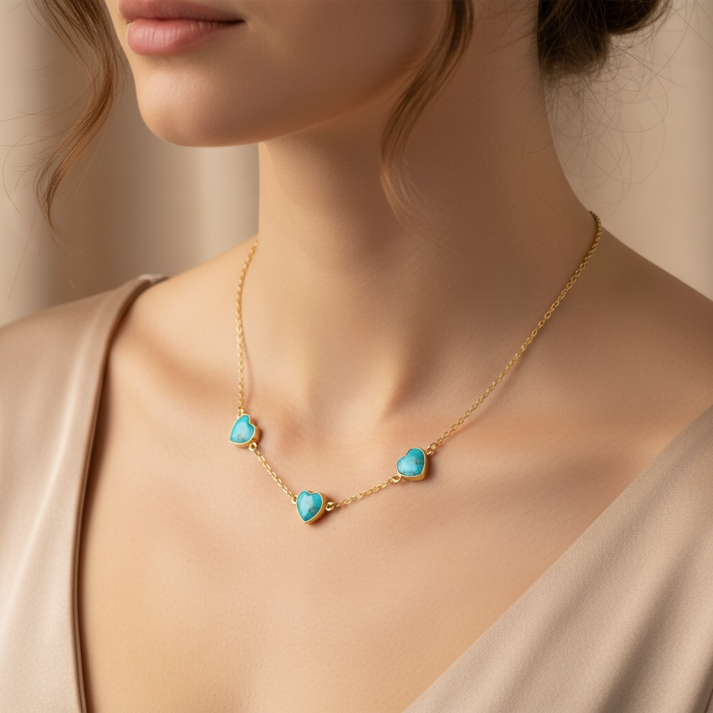Turquoise Heart Chain