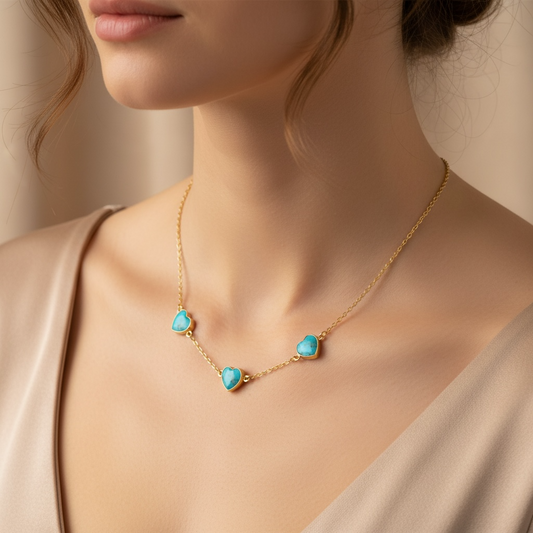 Turquoise Heart Chain