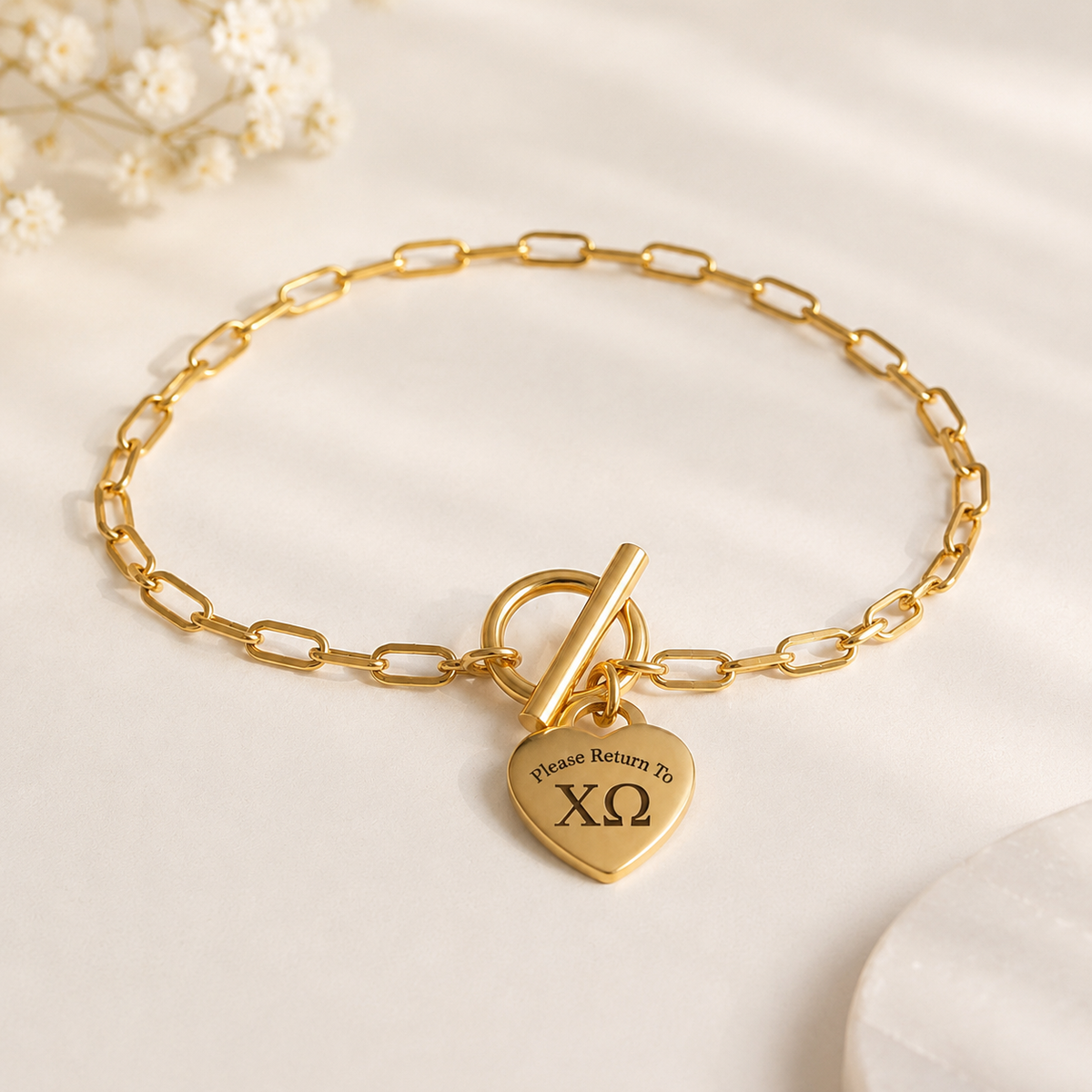 “Please Return To” Sorority Bracelet