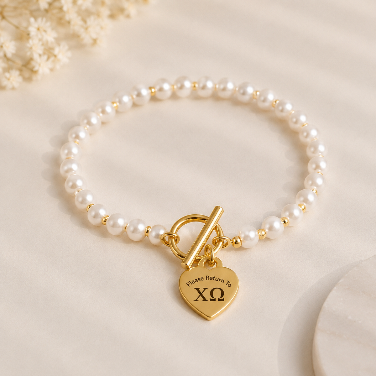 “Please Return To” Sorority Bracelet