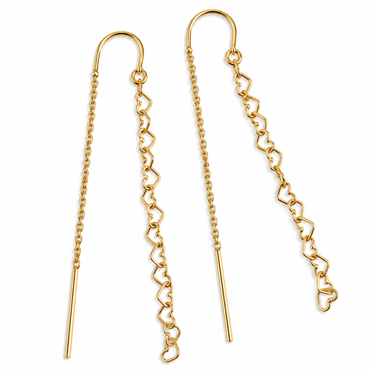 Gold Filled Heart Threaders