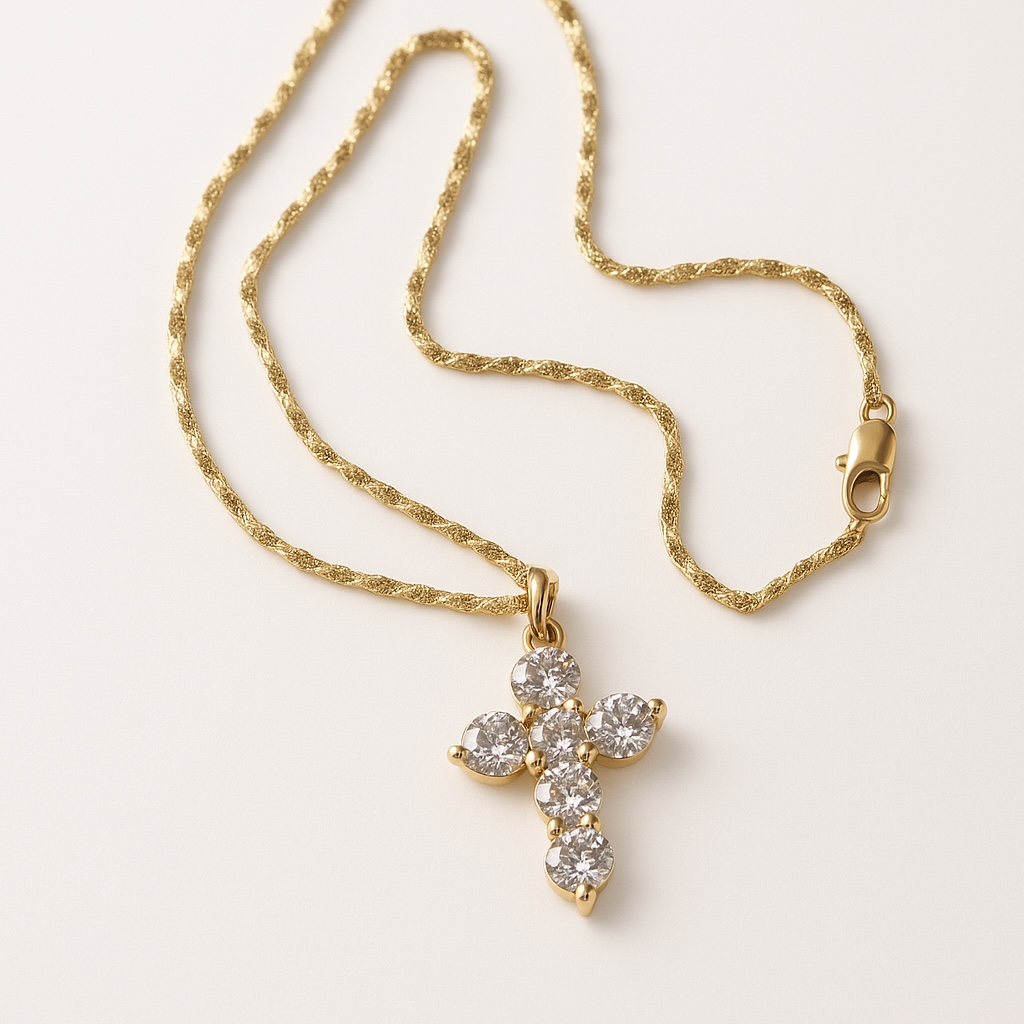 Bling Cross Necklace