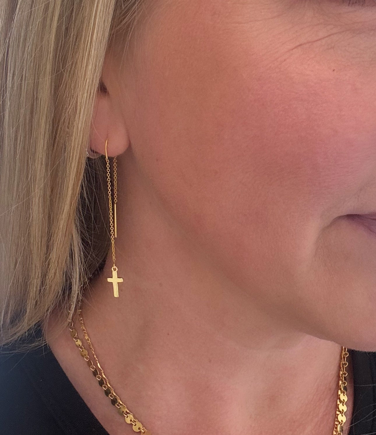 Cross Threader Earrings