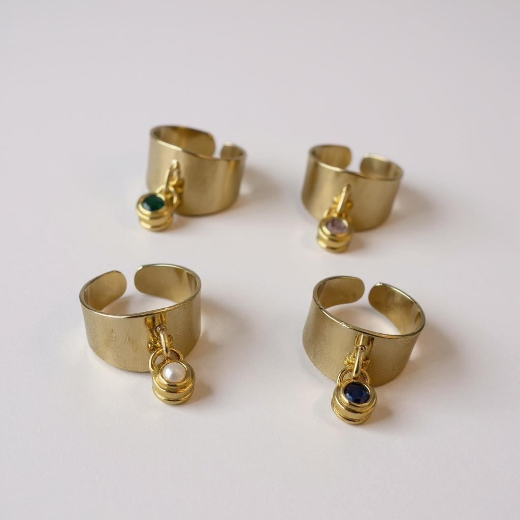 Birthstone Charm Ring
