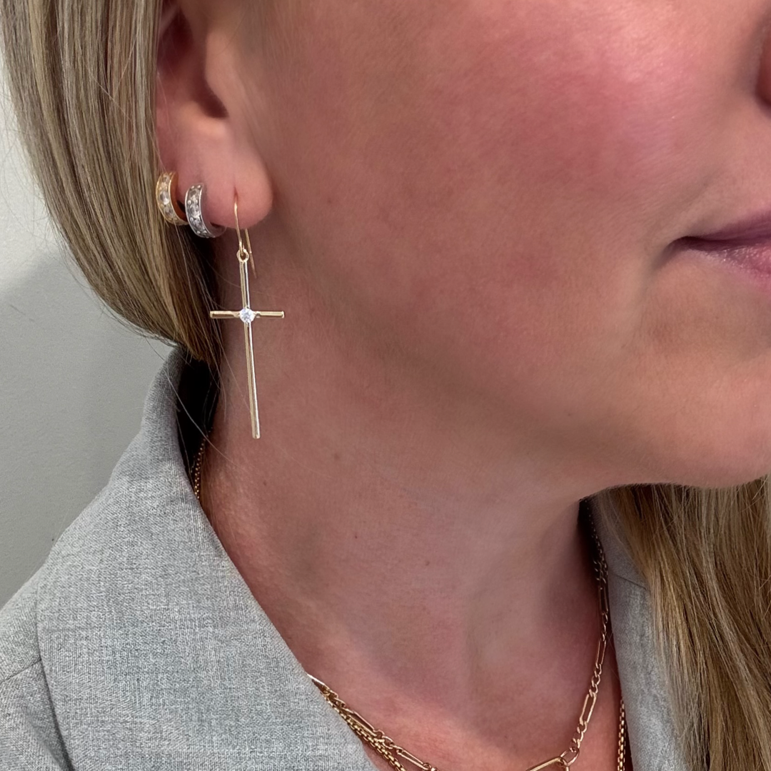 Latin Cross Earrings