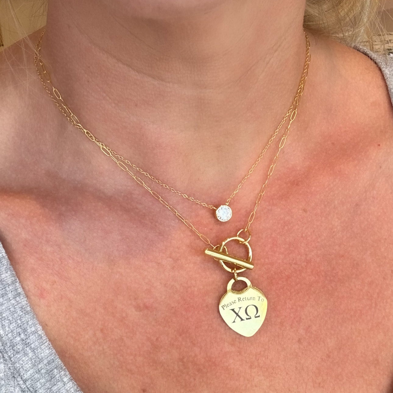 “Please Return To” Sorority Necklace