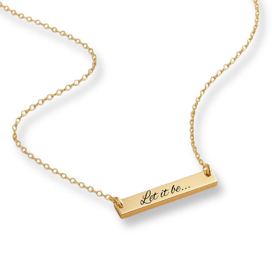 Engravable Bar Necklace