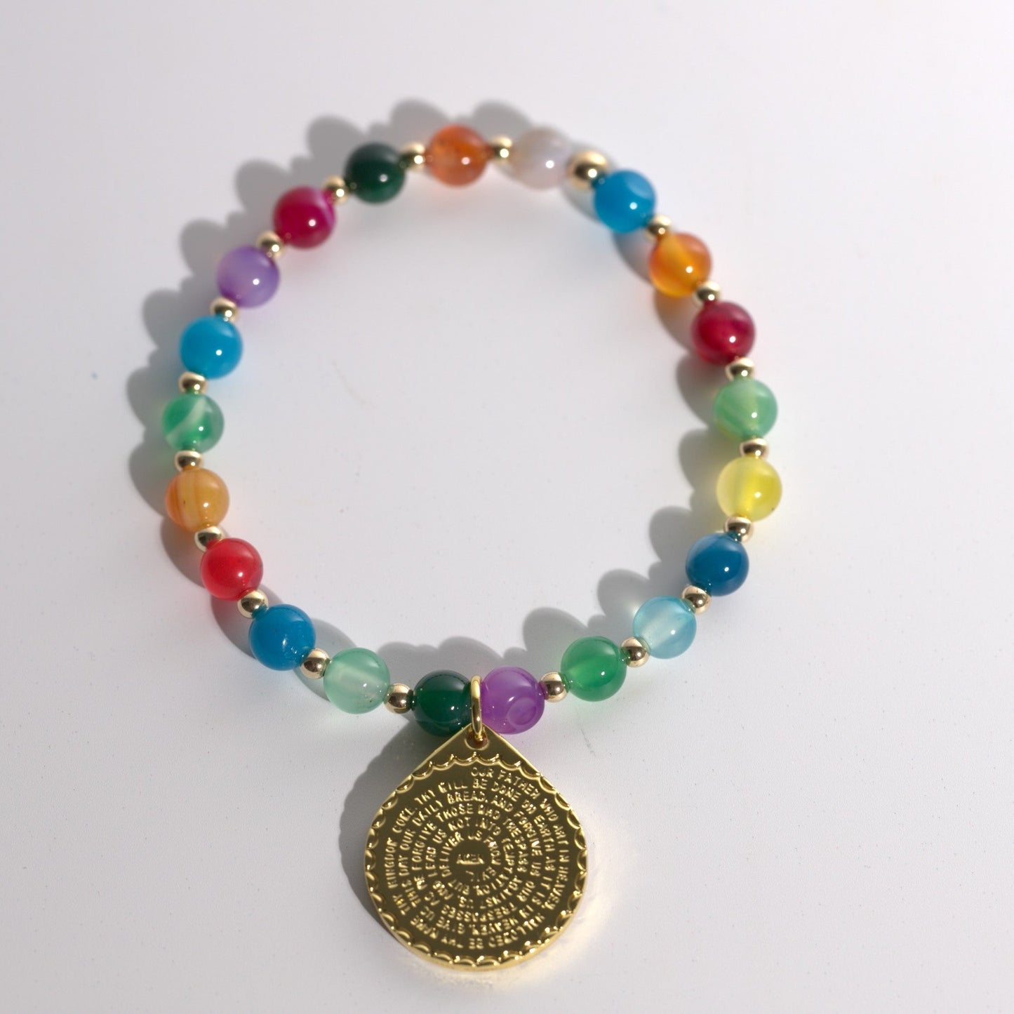 Lord's Prayer Gemstone Bracelet