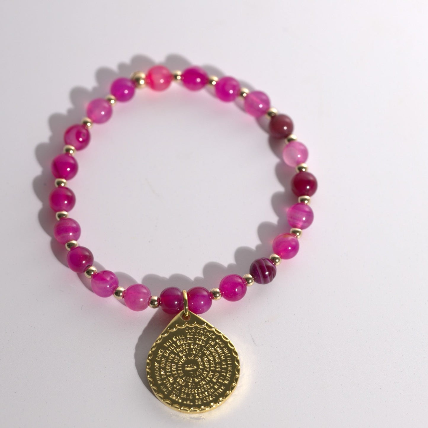 Lord's Prayer Gemstone Bracelet