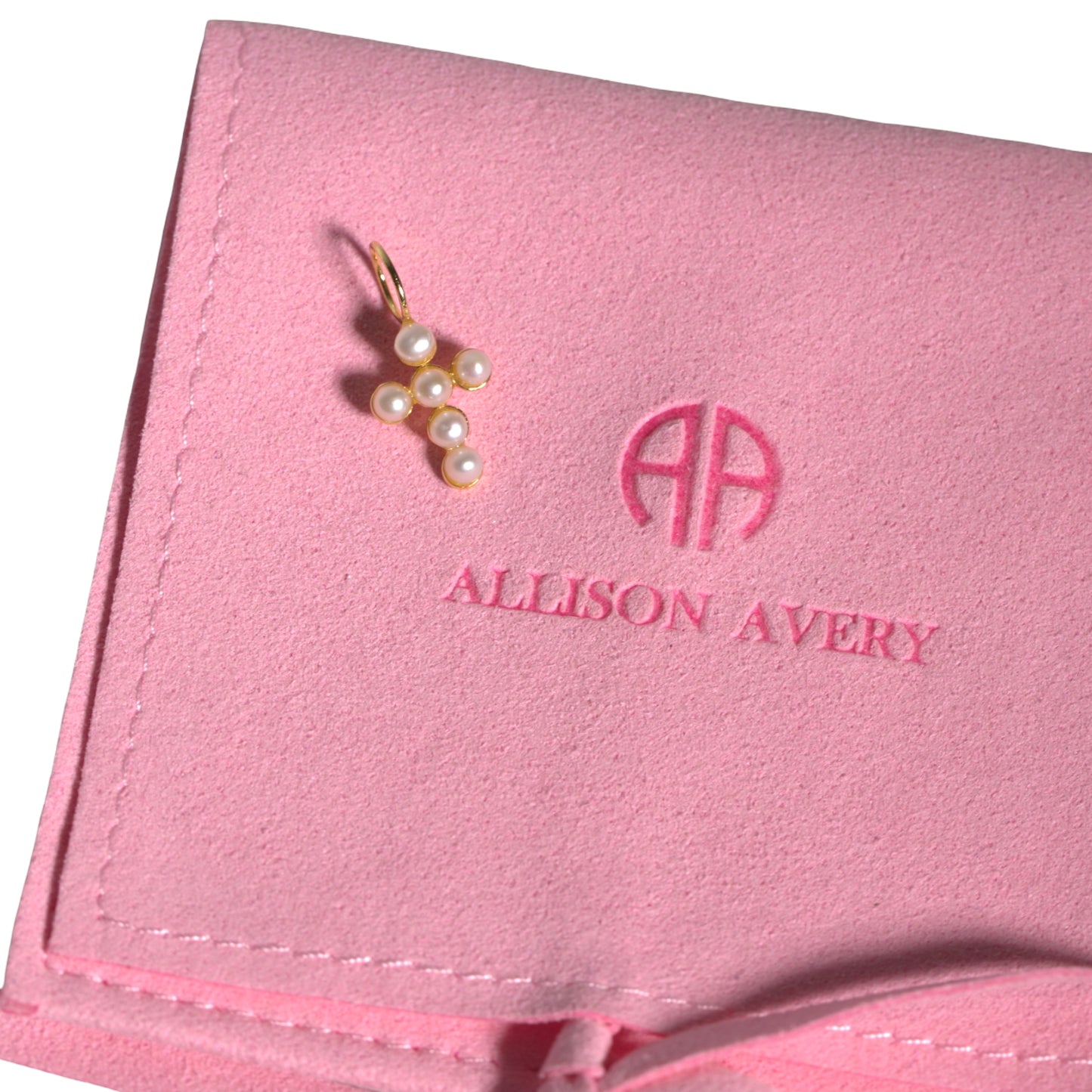 Baby Pearl Cross Charm
