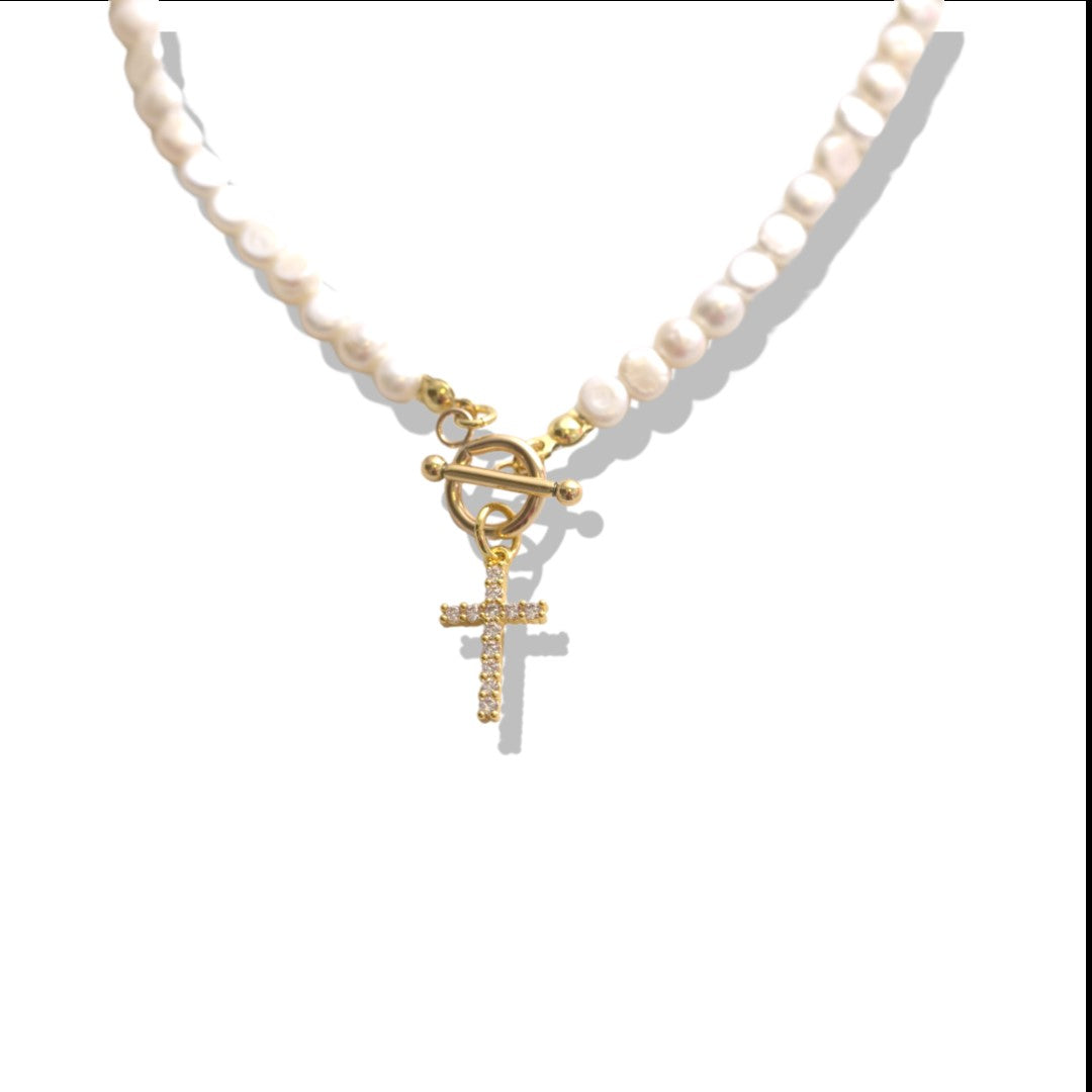 Pearl Cross Chain