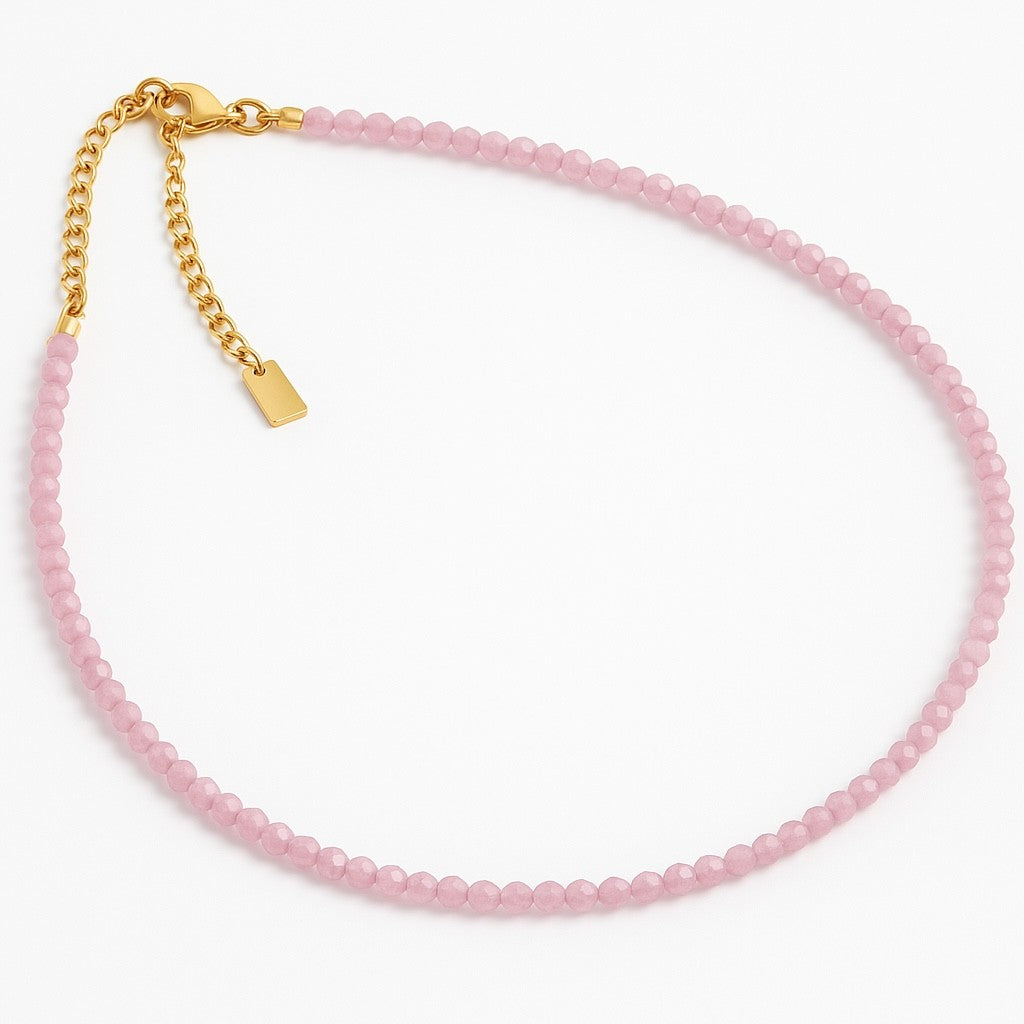 Micro Pink Zirconia Chain