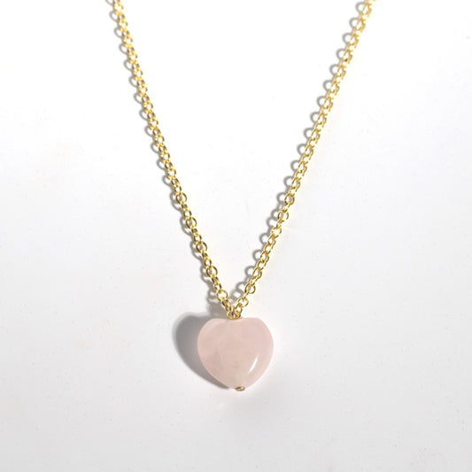 Rose Quartz Heart Necklace